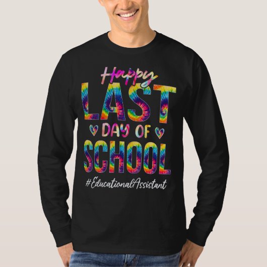Ti学校の最終日を喜ぶ教育助手 Tシャツ (正面)