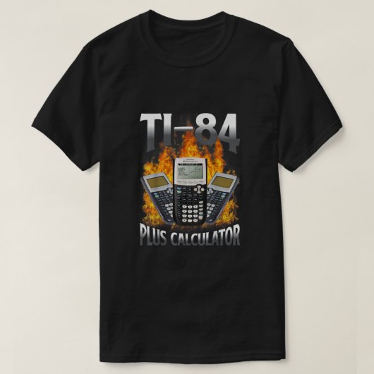 Ti-84 Plus計算おもしろい演算先生 Tシャツ (デザイン正面)