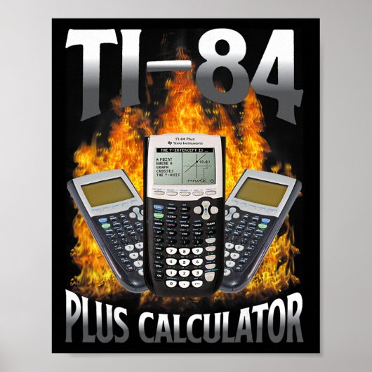 Ti-84 Plus電卓 面白い 数学の先生 ポスター (正面)
