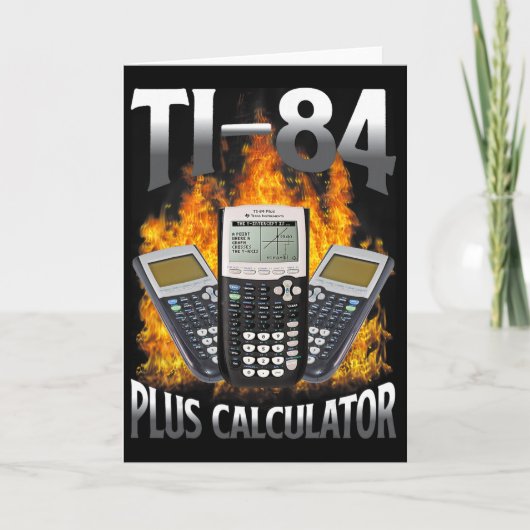 Ti-84 Plus 電卓 面白い 数学の先生 カード (正面)