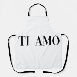 Ti amo イタリア語のレタリング エプロン