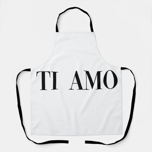 Ti amo イタリア語のレタリング エプロン (正面)