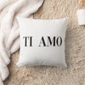 Ti amo イタリア語のレタリング クッション (ブランケット)