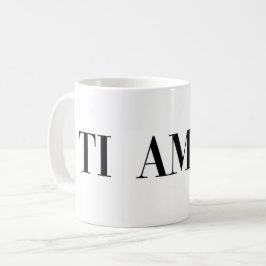 Ti amo イタリア語のレタリング コーヒーマグカップ