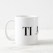 Ti amo イタリア語のレタリング コーヒーマグカップ (左)