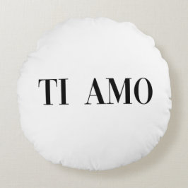 Ti amo イタリア語のレタリング ラウンドクッション