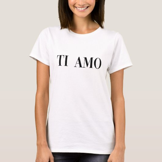 Ti amo イタリア語のレタリング tシャツ (正面)