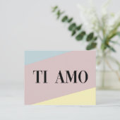Ti amo イタリア語 レタリング ポストカード (スタンド正面)