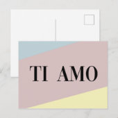 Ti amo イタリア語 レタリング ポストカード (正面/裏面)