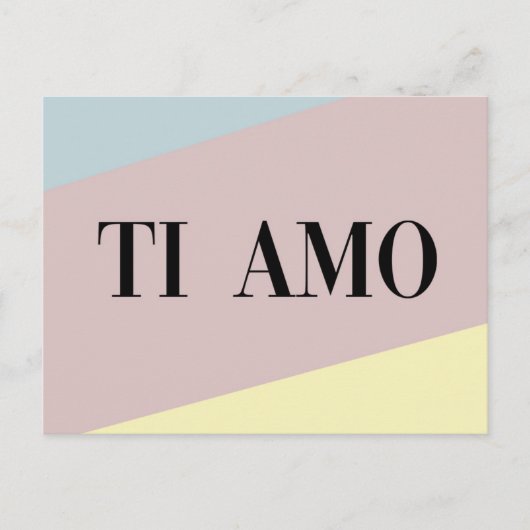 Ti amo イタリア語 レタリング ポストカード (正面)