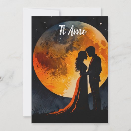 Ti Amo I Love スペインの You Romantic Card シーズンカード (正面)