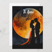 Ti Amo I Love スペインの You Romantic Card シーズンカード (正面/裏面)