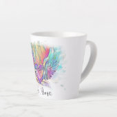 *~* Ti Amo I Love YouハートウィングカラフルAP78 カフェラテマグ (右アングル)