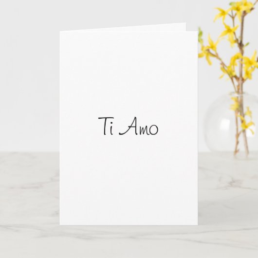 Ti Amo/I Love You カード (黄色い花)