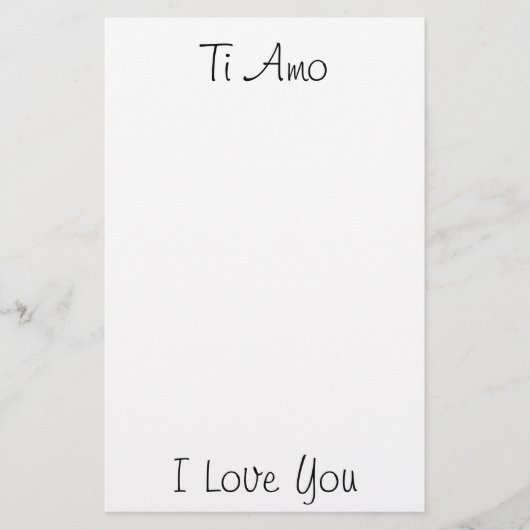 Ti Amo/I Love You 便箋 (正面)
