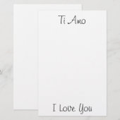 Ti Amo/I Love You 便箋 (正面/裏面)