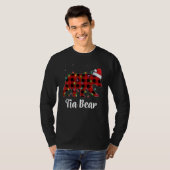 Tia Bear Buffalo Red Plaid Matching Family Christm Tシャツ (正面フル)
