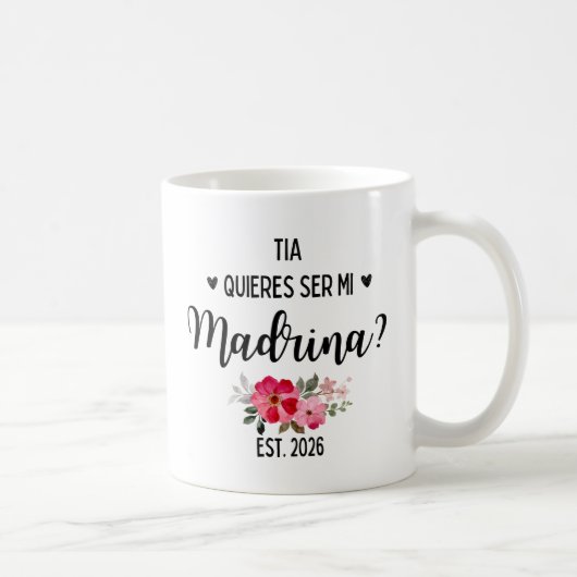 Tia Madrinas 2026 Quieres Ser Mi Madrina コーヒーマグカップ (右)