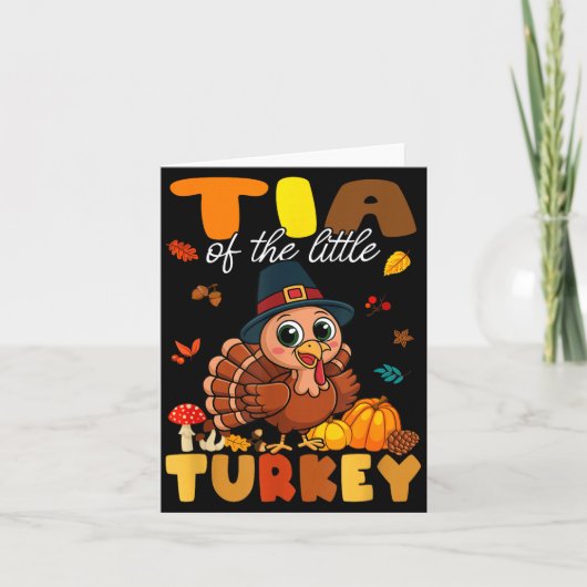 Tia Of The Little Turkey Thanksgiving Baby Shower  カード (正面)