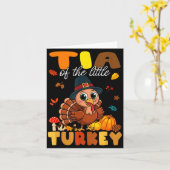 Tia Of The Little Turkey Thanksgiving Baby Shower  カード (黄色い花)