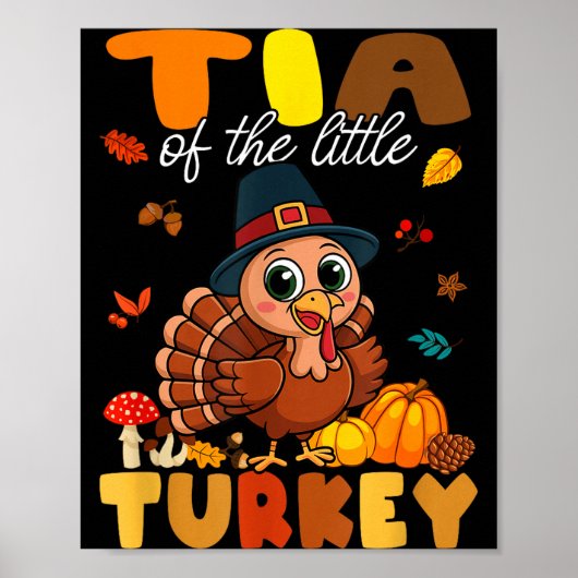 Tia Of The Little Turkey Thanksgiving Baby Shower  ポスター (正面)
