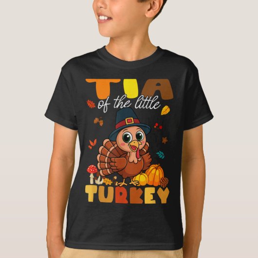 Tia Of The Little Turkey Thanksgiving Baby Shower  Tシャツ (正面)