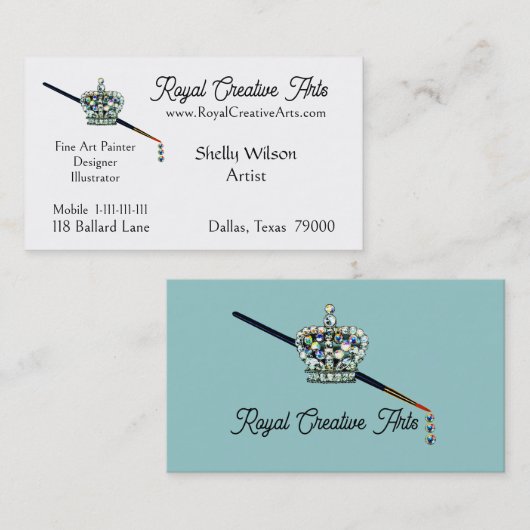 Tiara ARTIST Business Cards 名刺 (正面/裏面)