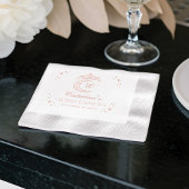 Tiara Celestial Crescent Moon Monogram 箔ナプキン