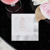 Tiara Celestial Crescent Moon Monogram  箔ナプキン