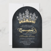 Tiara Crown Diamond Quinceanera Invitation 招待状 (正面)