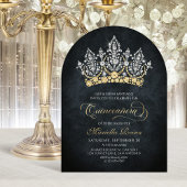 Tiara Crown Diamond Quinceanera Invitation 招待状