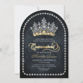 Tiara Crown Diamond Quinceanera Invitation 招待状 (正面)