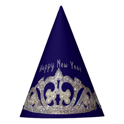 Tiara Print New Year Party Hat パーティーハット (正面)