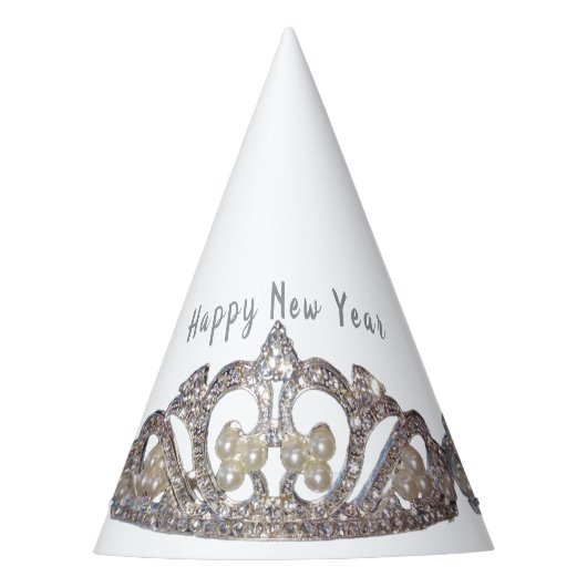 Tiara Print New Year Party Hat パーティーハット (正面)