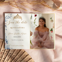 Tiara Quinceaeneraエレガント写真Save the date