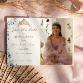 Tiara Quinceaeneraエレガント写真Save the date セーブザデート