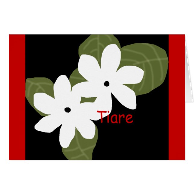 TiareによってTahitianは空白のなカードが開花します (正面横)