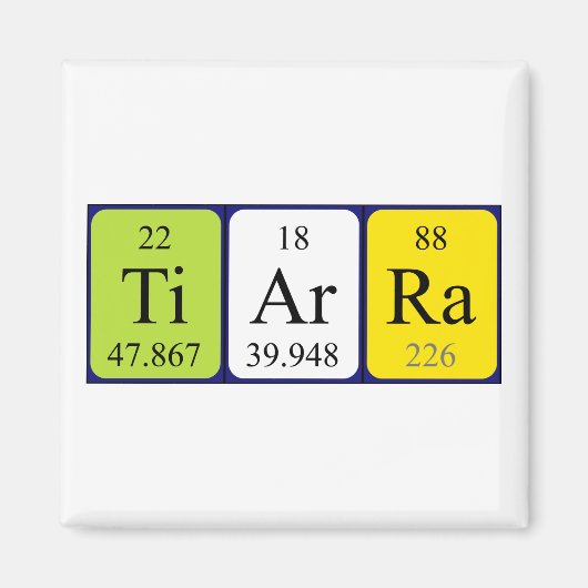 Tiarra周期表名磁石 マグネット (正面)