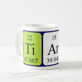 Tiarra定期テーブル名mag コーヒーマグカップ (正面左)