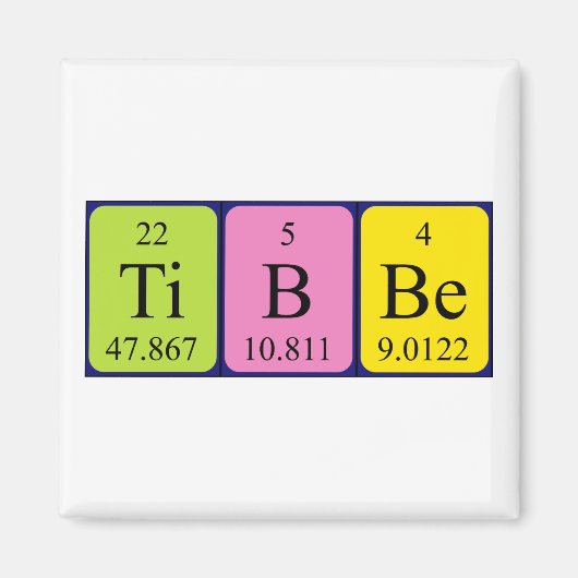 Tibbe周期表名磁石 マグネット (正面)