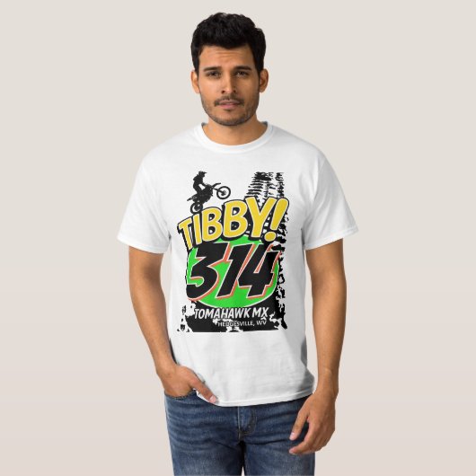 Tibby 314のモトクロスMXの土のバイクの競争数 Tシャツ (正面フル)