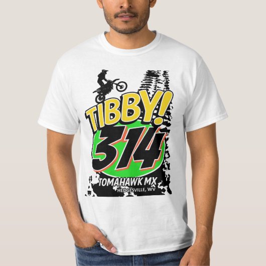 Tibby 314のモトクロスMXの土のバイクの競争数 Tシャツ (正面)