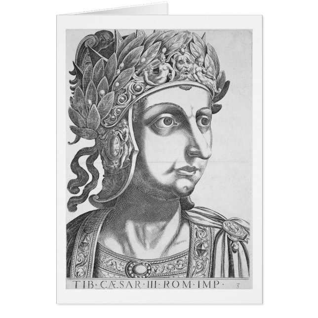 Tiberiusシーザー(42 BC-37広告)、1596年(版木、銅版、版画) (正面)