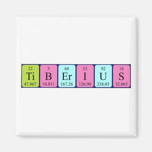 Tiberius周期表名磁石 マグネット (正面)