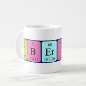 Tiberius定期テーブル名mag コーヒーマグカップ (正面左)