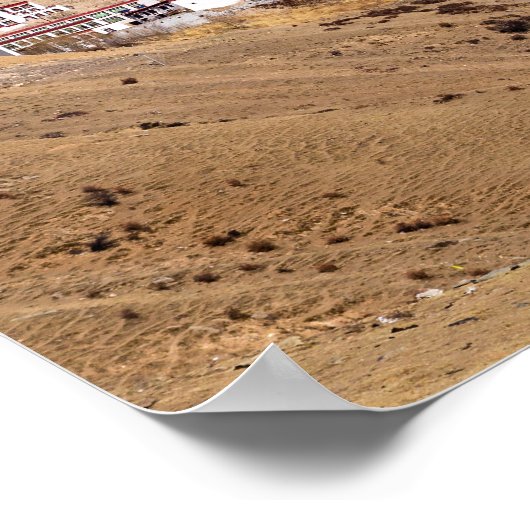 Tibet - Ganden Buddhist Monastery ポスター (角)