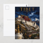 Tibet: Mystic Peak Potala Palace Art Souvenir ポストカード (正面/裏面)