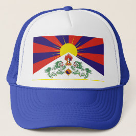 Tibet, Snow Lions, Tibetan flag - The Himalayas キャップ