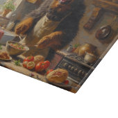 Tibetan Mastiff Cooking in Kitchen カッティングボード (角)