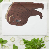 Tibetan Mastiff dog cartoon illustration キッチンタオル (折り畳み)